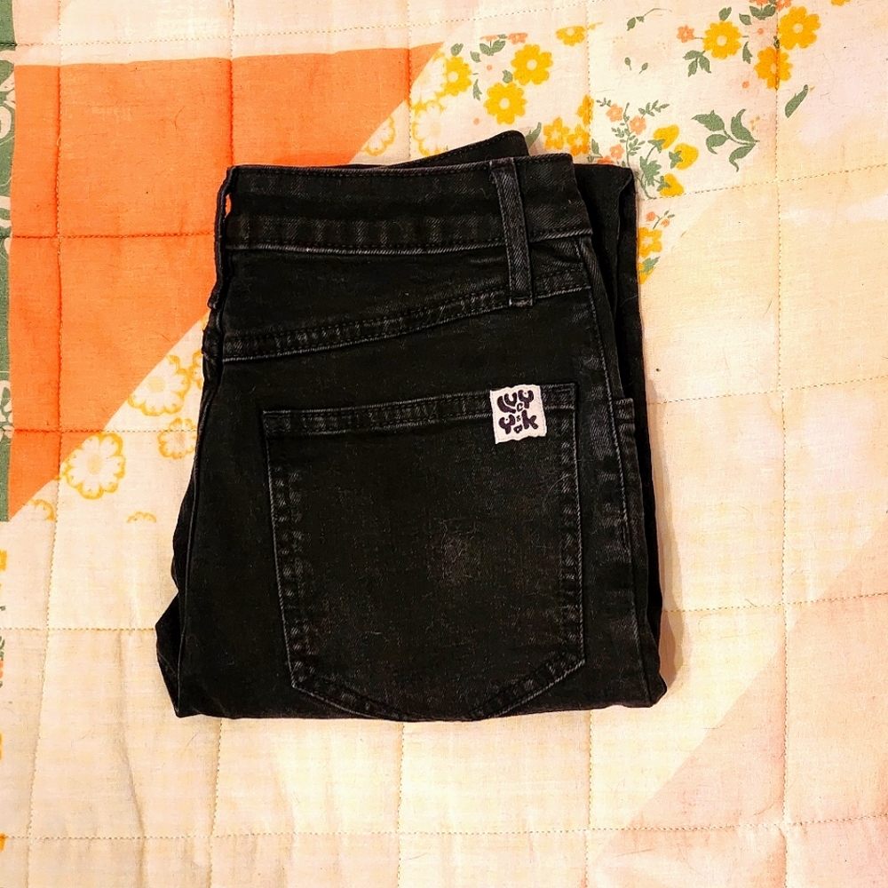 NWT LUCY & YAK Soho Close Fitting Jeans ORGANIC DENIM - Washed Black, skinny, 2